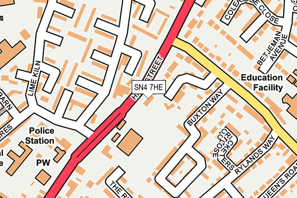 SN4 7HE map - OS OpenMap – Local (Ordnance Survey)