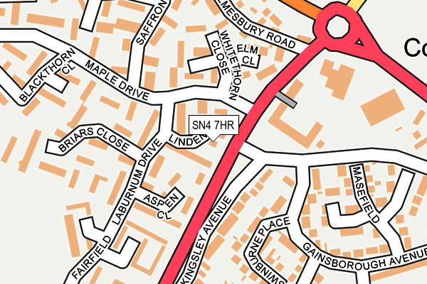 SN4 7HR map - OS OpenMap – Local (Ordnance Survey)