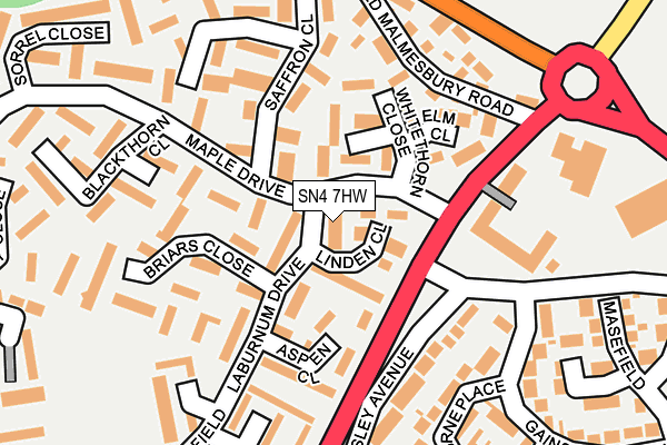 SN4 7HW map - OS OpenMap – Local (Ordnance Survey)