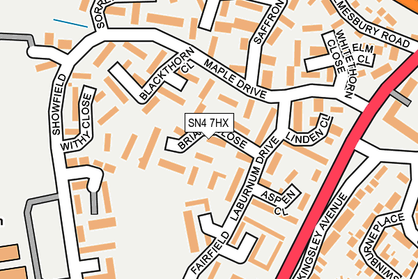 SN4 7HX map - OS OpenMap – Local (Ordnance Survey)