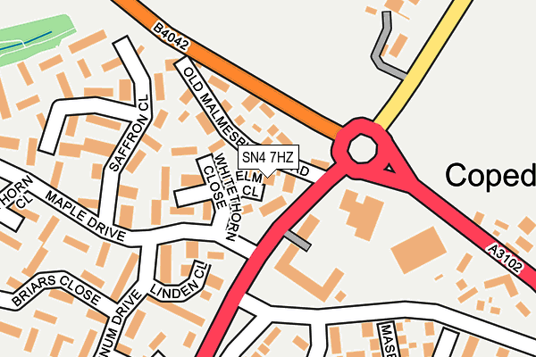 SN4 7HZ map - OS OpenMap – Local (Ordnance Survey)