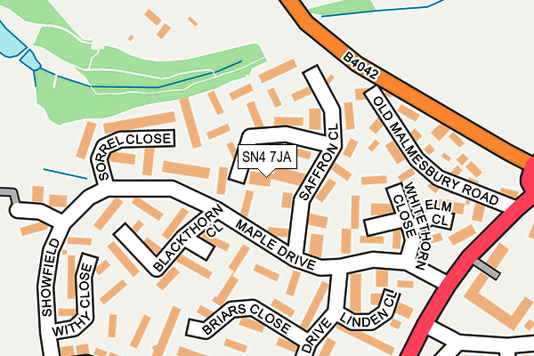 SN4 7JA map - OS OpenMap – Local (Ordnance Survey)