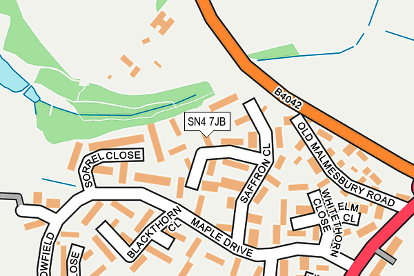 SN4 7JB map - OS OpenMap – Local (Ordnance Survey)