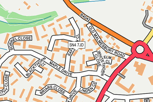 SN4 7JD map - OS OpenMap – Local (Ordnance Survey)