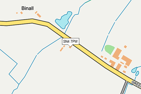 SN4 7PW map - OS OpenMap – Local (Ordnance Survey)