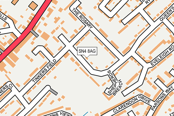 SN4 8AG map - OS OpenMap – Local (Ordnance Survey)