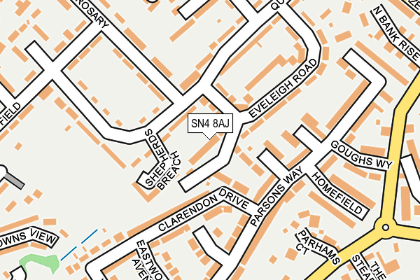 SN4 8AJ map - OS OpenMap – Local (Ordnance Survey)