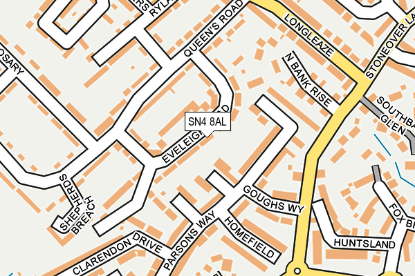 SN4 8AL map - OS OpenMap – Local (Ordnance Survey)