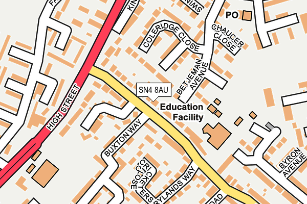 SN4 8AU map - OS OpenMap – Local (Ordnance Survey)
