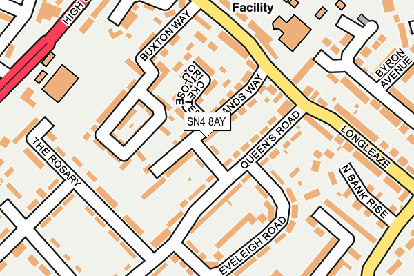 SN4 8AY map - OS OpenMap – Local (Ordnance Survey)