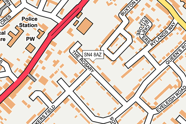 SN4 8AZ map - OS OpenMap – Local (Ordnance Survey)