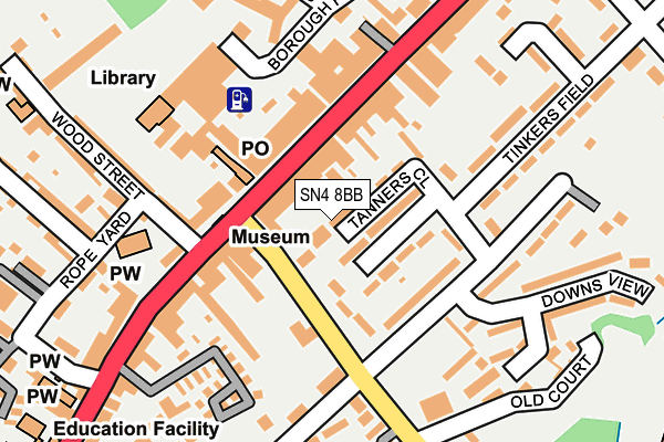 SN4 8BB map - OS OpenMap – Local (Ordnance Survey)