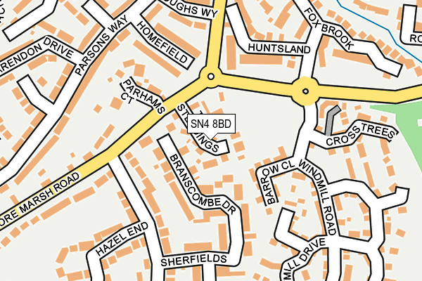 SN4 8BD map - OS OpenMap – Local (Ordnance Survey)