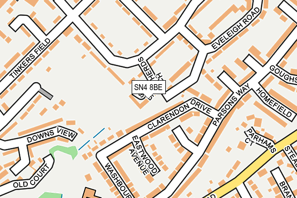 SN4 8BE map - OS OpenMap – Local (Ordnance Survey)