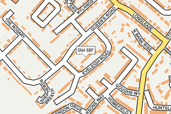 SN4 8BF map - OS OpenMap – Local (Ordnance Survey)