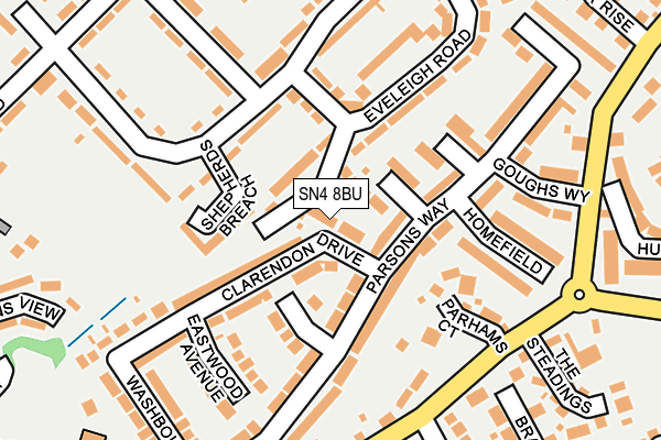 SN4 8BU map - OS OpenMap – Local (Ordnance Survey)