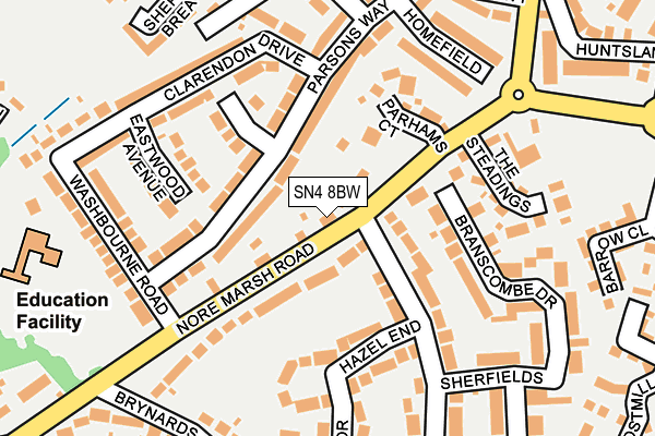 SN4 8BW map - OS OpenMap – Local (Ordnance Survey)
