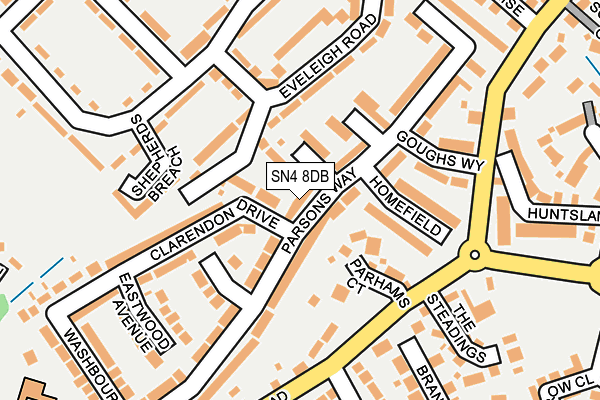 SN4 8DB map - OS OpenMap – Local (Ordnance Survey)