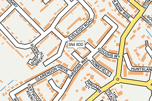 SN4 8DD map - OS OpenMap – Local (Ordnance Survey)