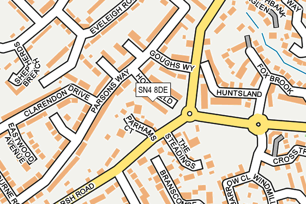 SN4 8DE map - OS OpenMap – Local (Ordnance Survey)