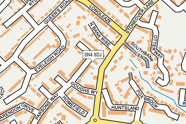 SN4 8DJ map - OS OpenMap – Local (Ordnance Survey)