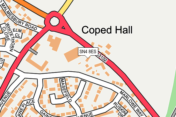SN4 8ES map - OS OpenMap – Local (Ordnance Survey)