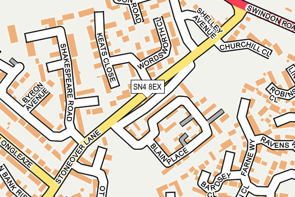 SN4 8EX map - OS OpenMap – Local (Ordnance Survey)