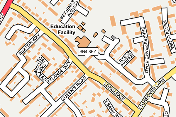 SN4 8EZ map - OS OpenMap – Local (Ordnance Survey)
