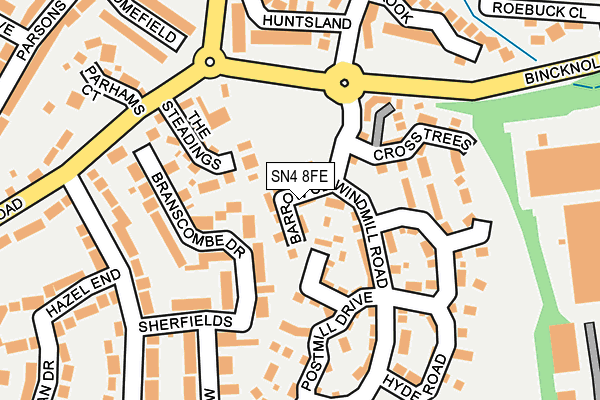SN4 8FE map - OS OpenMap – Local (Ordnance Survey)