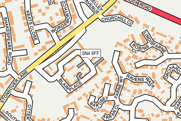 SN4 8FF map - OS OpenMap – Local (Ordnance Survey)