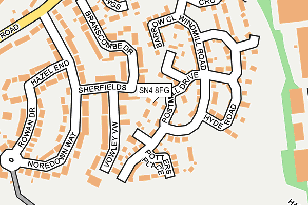 SN4 8FG map - OS OpenMap – Local (Ordnance Survey)