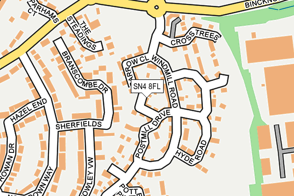 SN4 8FL map - OS OpenMap – Local (Ordnance Survey)