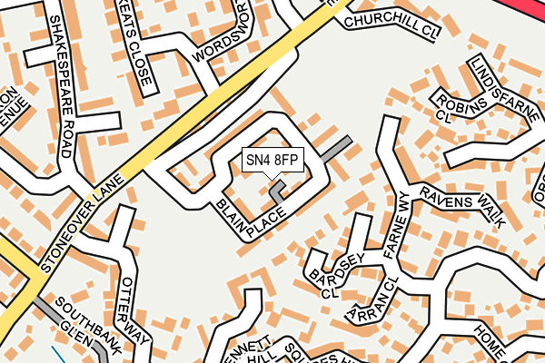 SN4 8FP map - OS OpenMap – Local (Ordnance Survey)