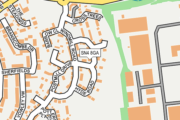 SN4 8GA map - OS OpenMap – Local (Ordnance Survey)