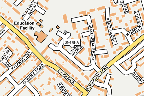 SN4 8HA map - OS OpenMap – Local (Ordnance Survey)