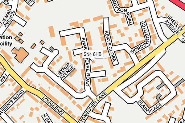 SN4 8HB map - OS OpenMap – Local (Ordnance Survey)