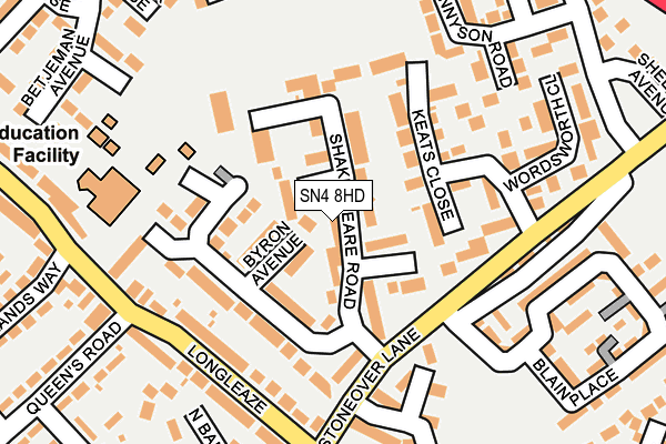 SN4 8HD map - OS OpenMap – Local (Ordnance Survey)