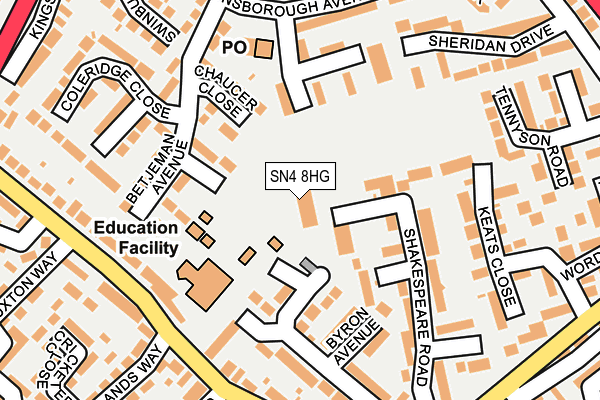 SN4 8HG map - OS OpenMap – Local (Ordnance Survey)