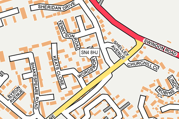 SN4 8HJ map - OS OpenMap – Local (Ordnance Survey)