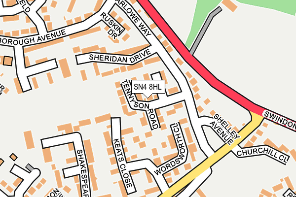 SN4 8HL map - OS OpenMap – Local (Ordnance Survey)