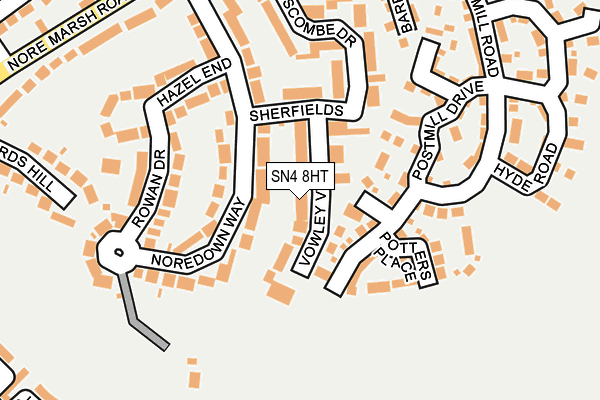 SN4 8HT map - OS OpenMap – Local (Ordnance Survey)