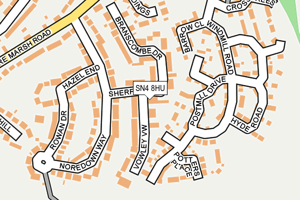 SN4 8HU map - OS OpenMap – Local (Ordnance Survey)