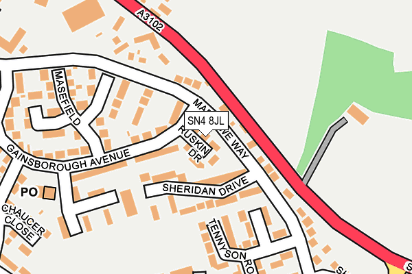 SN4 8JL map - OS OpenMap – Local (Ordnance Survey)