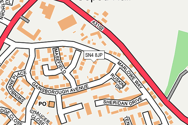 SN4 8JP map - OS OpenMap – Local (Ordnance Survey)