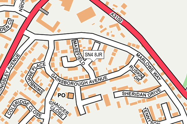 SN4 8JR map - OS OpenMap – Local (Ordnance Survey)