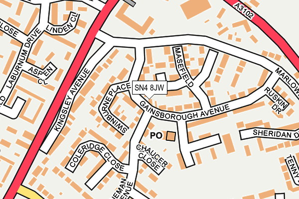 SN4 8JW map - OS OpenMap – Local (Ordnance Survey)