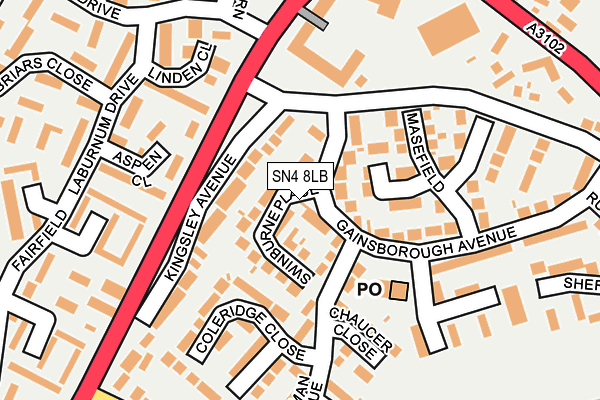 SN4 8LB map - OS OpenMap – Local (Ordnance Survey)