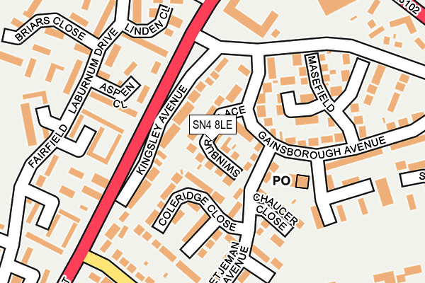 SN4 8LE map - OS OpenMap – Local (Ordnance Survey)