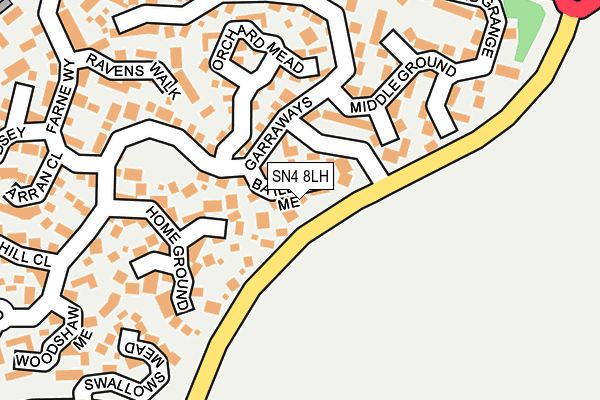 SN4 8LH map - OS OpenMap – Local (Ordnance Survey)