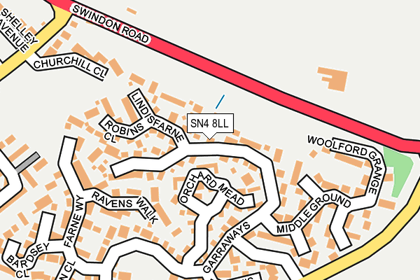 SN4 8LL map - OS OpenMap – Local (Ordnance Survey)